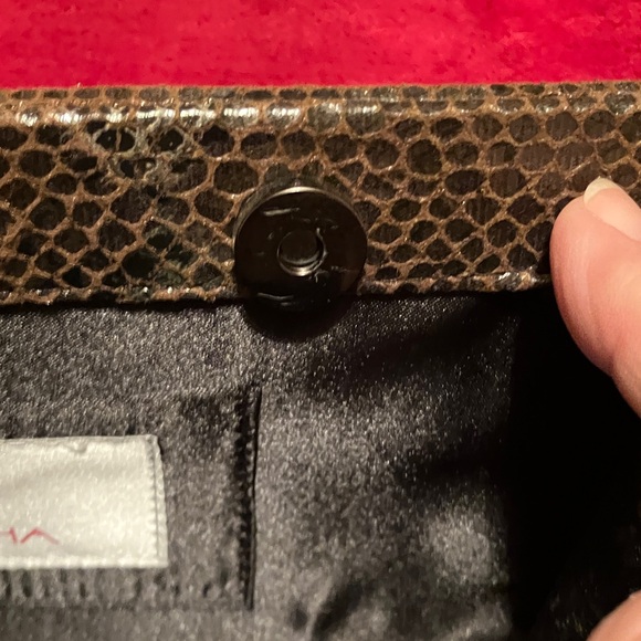 Big Buddha Gold and Black Sequin Clutch